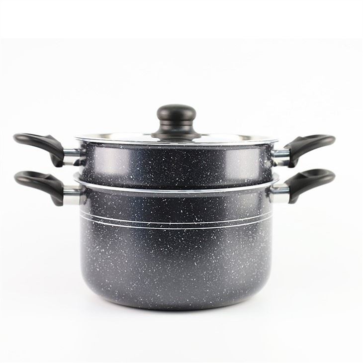 ALUMINUM CASSEROLE SET WITH MARBLE COATING